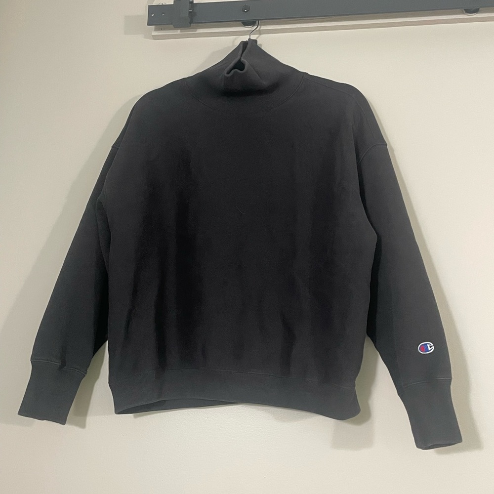 CHAMPION vintage Turtleneck Sweatshirt Knit Fitted, sz M
